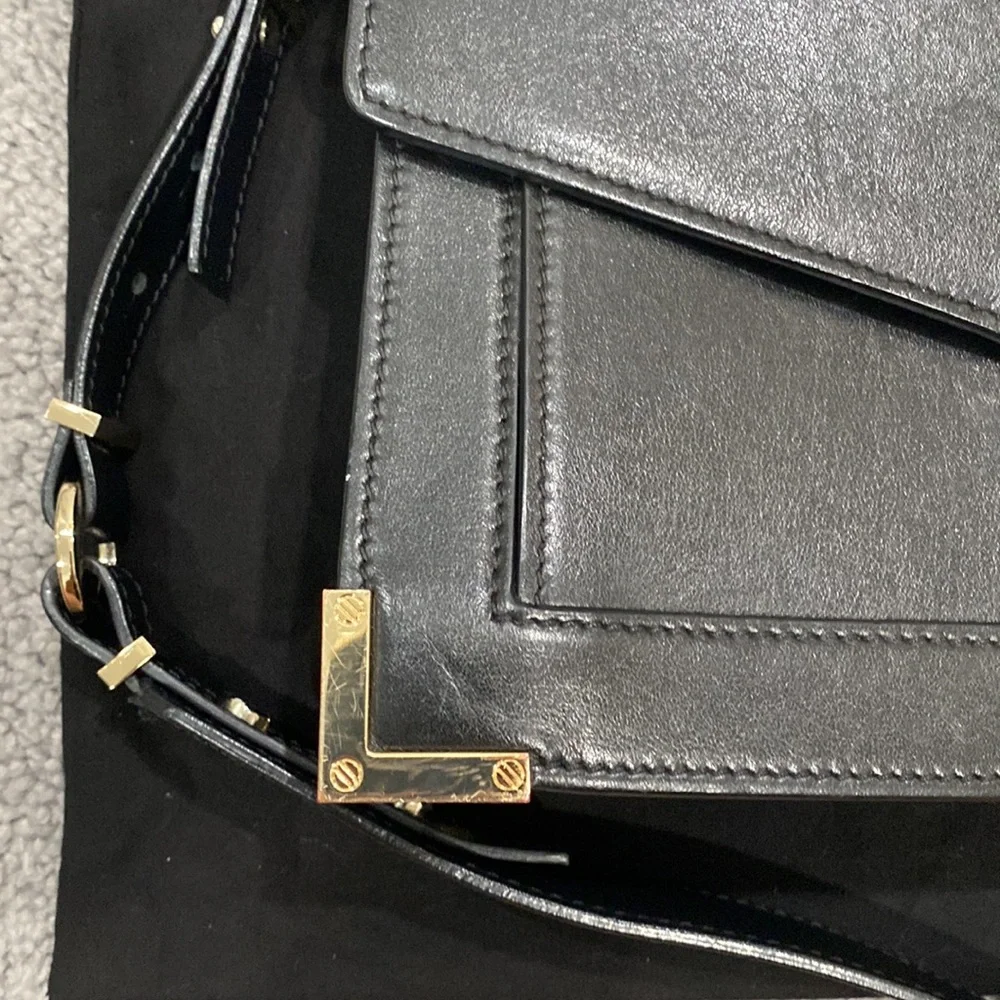 The Kooples medium black leather Emily Bag - Picture 6 of 17